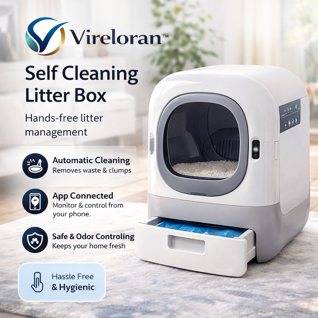 Vireloran™ Smart Self-Cleaning Litter Box