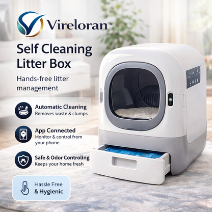Vireloran™ Smart Self-Cleaning Litter Box